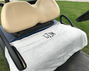 Monogrammed  Terry Cloth Golf Cart Seat Cover