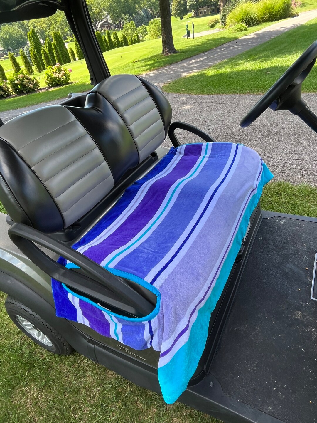 Purple and Teal Terry Golf Cart Seat Cover Etsy