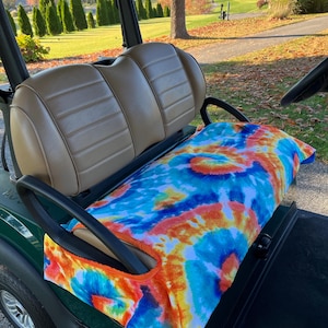 Colorful Bursts Terry Cloth Golf Cart Seat Cover