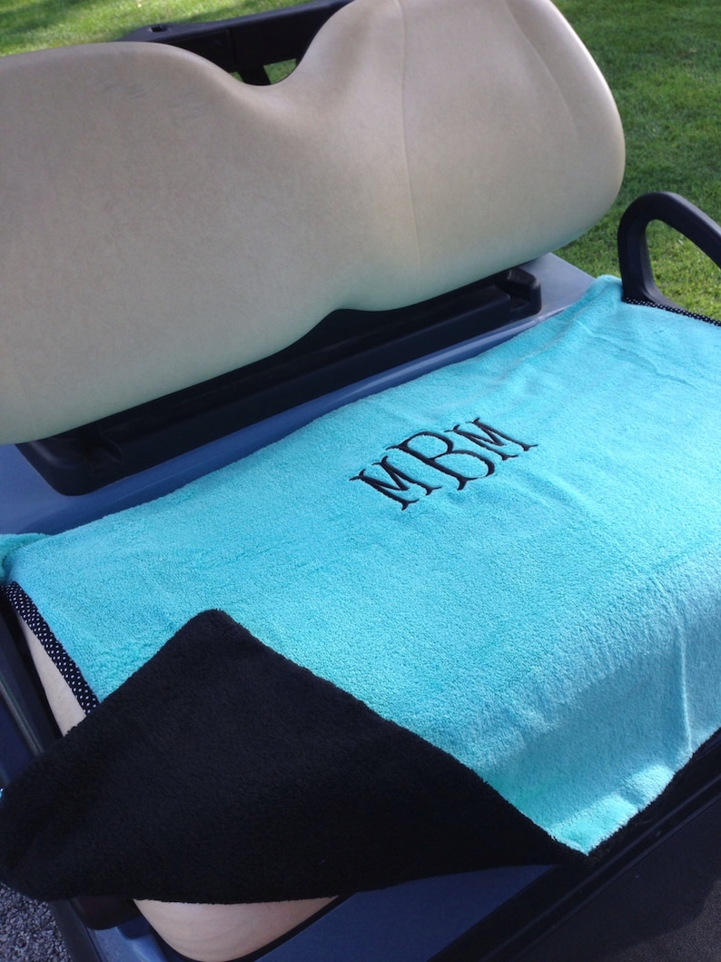 Monogrammed Terry Cloth Golf Cart Seat Cover - Etsy