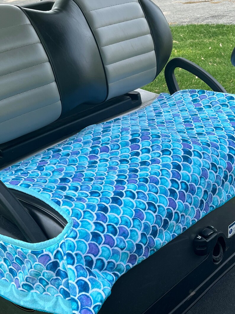Shades of Teal Terry Golf Cart Seat Cover Etsy