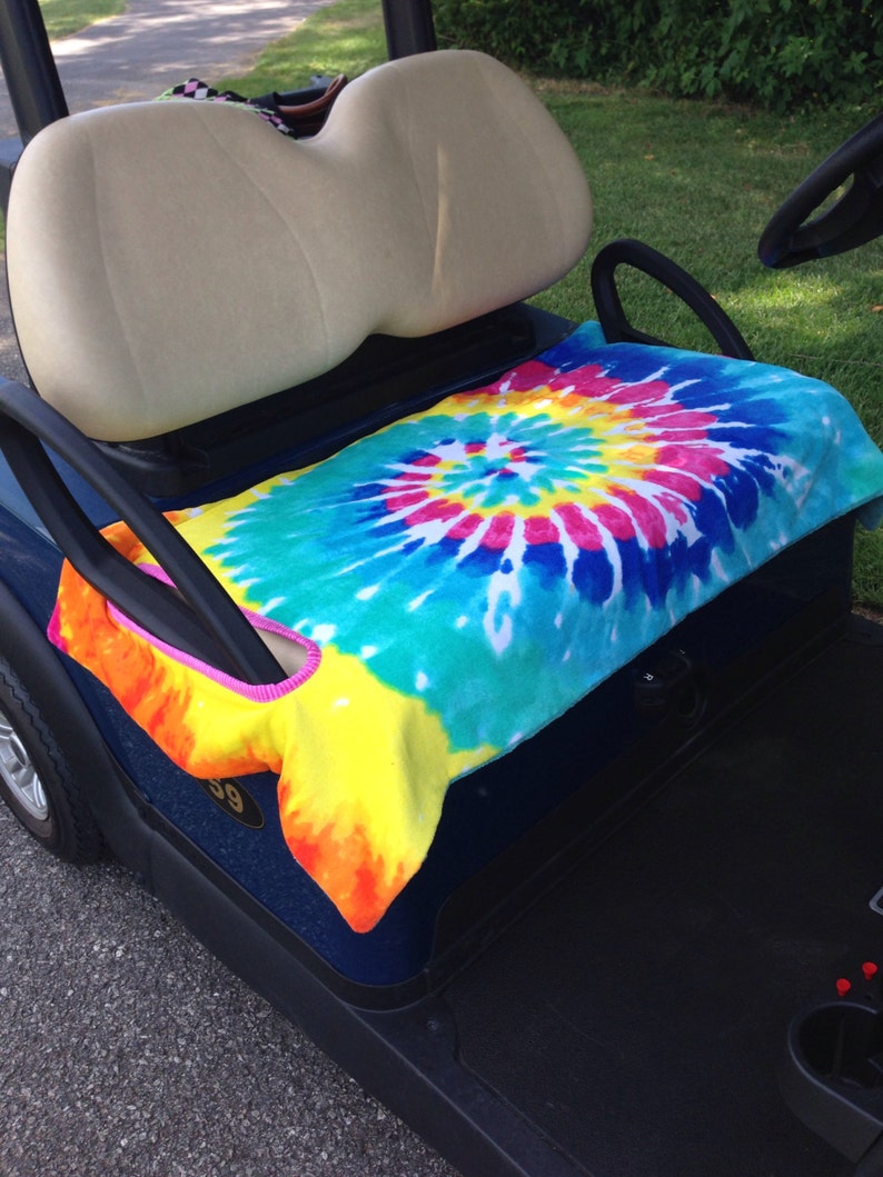 Tye Dye Terry Cloth Golf Cart Seat Cover Etsy