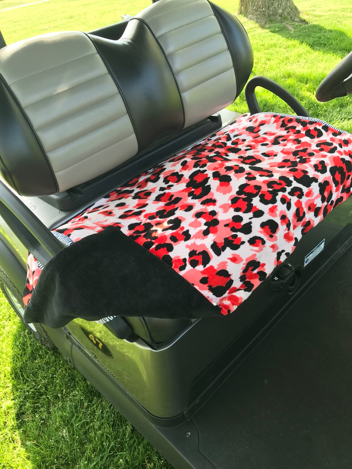 Cheetah Terry Golf Cart Seat Cover | Etsy