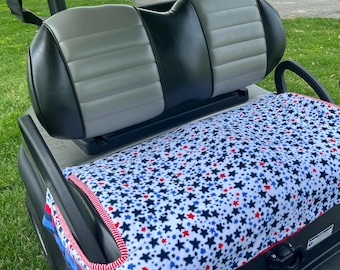 Stars in Red, White and Blue Terry Cloth Golf Cart Seat Cover