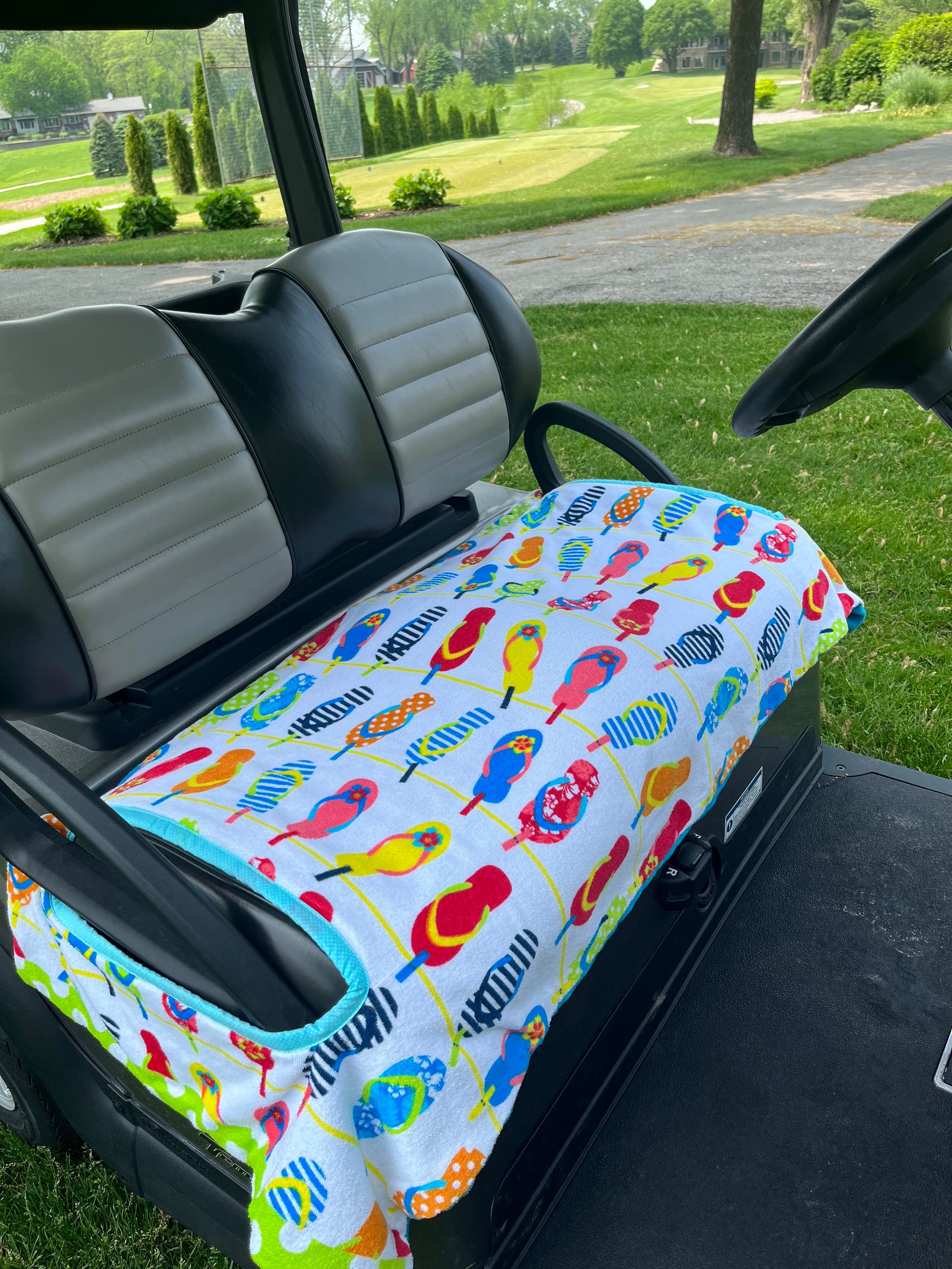 Terry cloth golf cart seat best sale covers