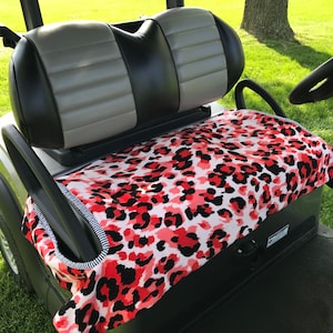 Cheetah Terry Golf Cart Seat Cover