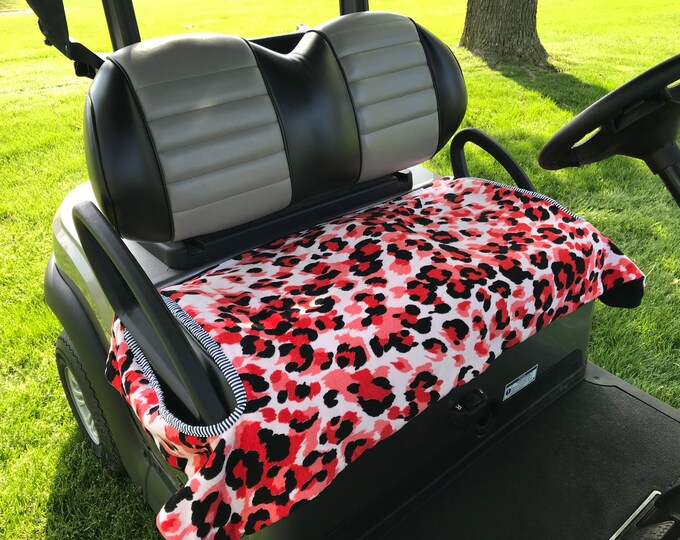 Cheetah Terry Golf Cart Seat Cover Etsy