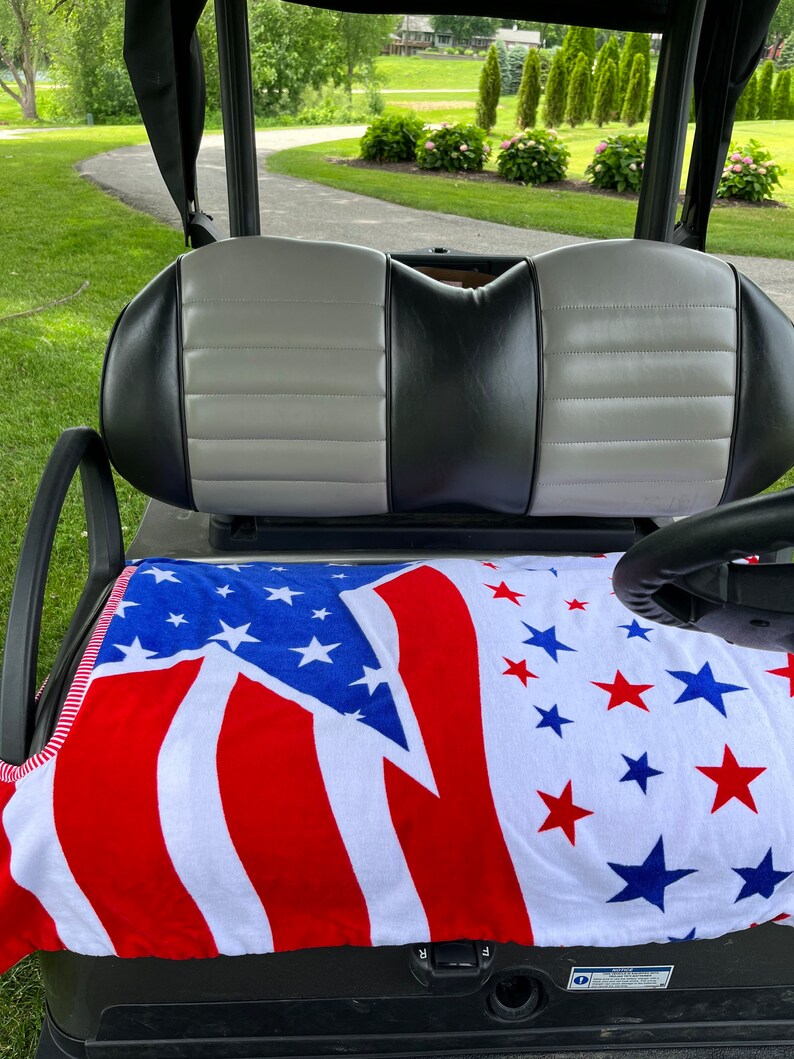 Love Our Flag Terry Cloth Golf Cart Seat Cover Etsy