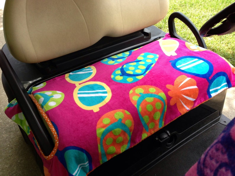 Beach Essentials Terry Cloth Golf Cart Seat Cover Etsy