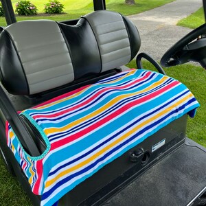 Assorted Bright Stripes Terry Cloth Golf Cart Seat Cover