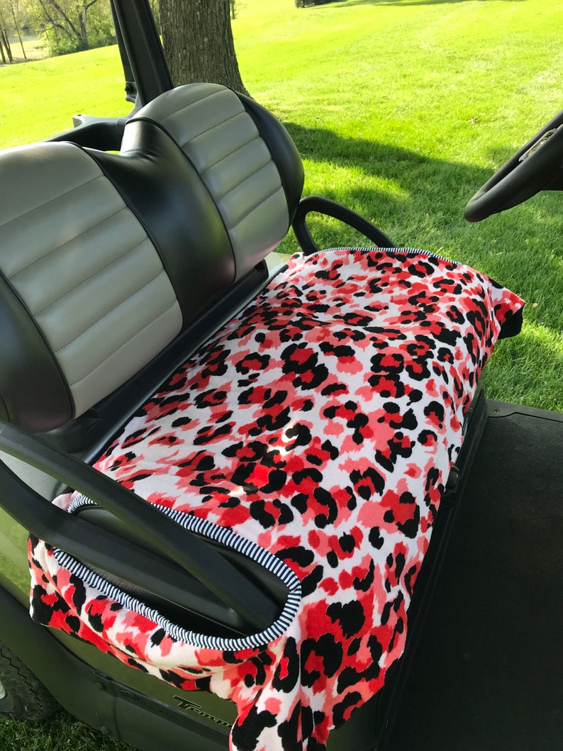 Cheetah Terry Golf Cart Seat Cover Etsy