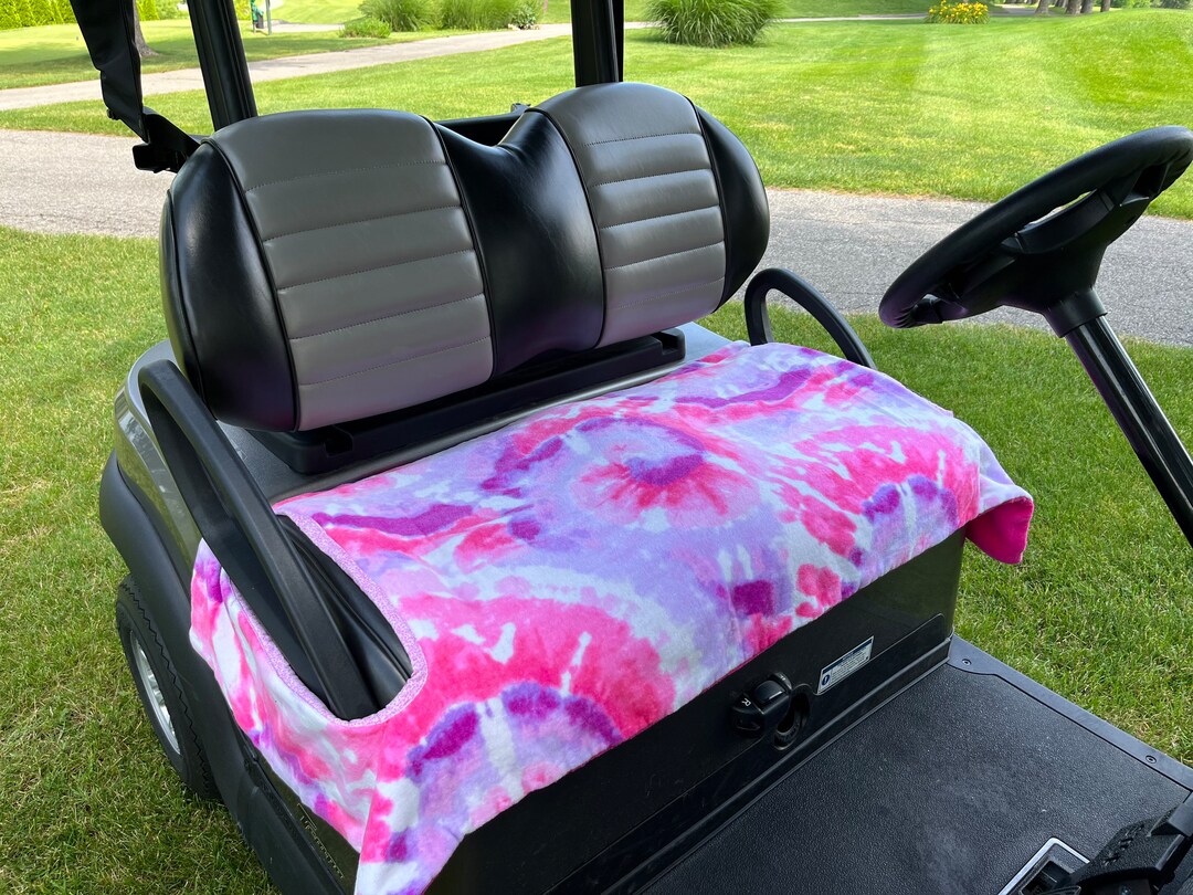 Pink Tye Dye Terry Cloth Golf Cart Seat Cover Etsy
