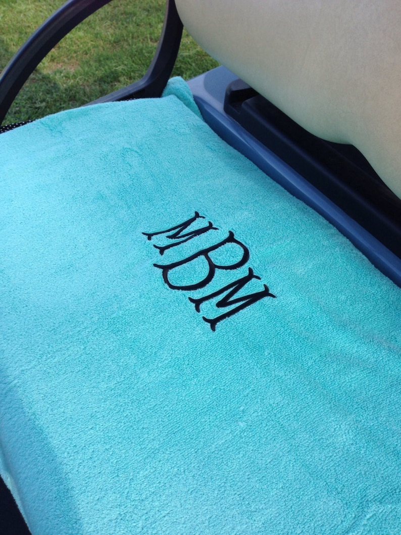 Monogrammed Terry Cloth Golf Cart Seat Cover Etsy
