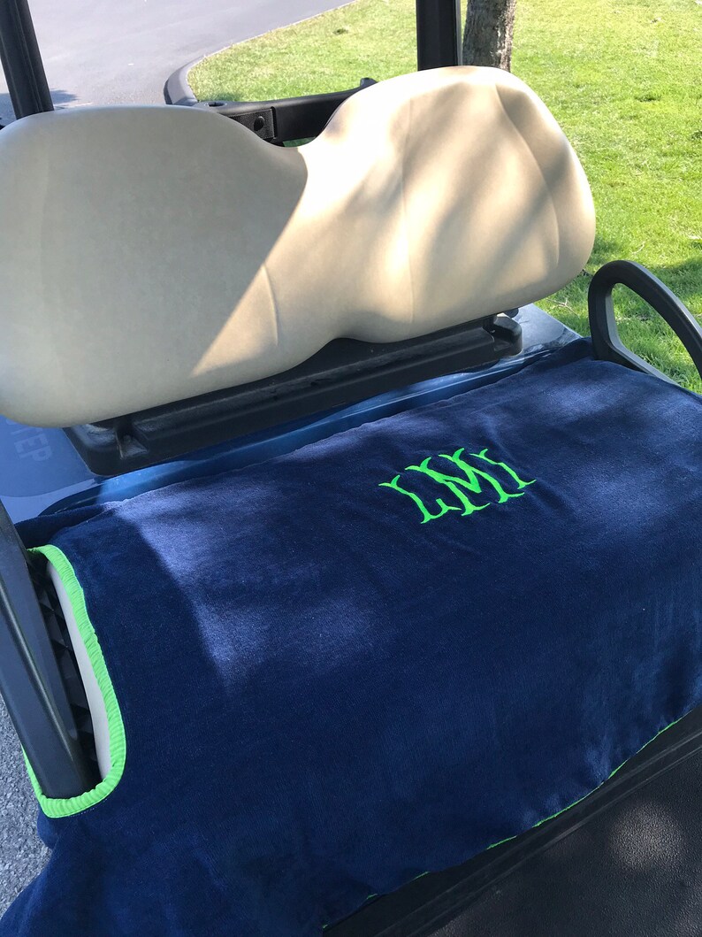Monogrammed Terry Cloth Golf Cart Seat Cover - Etsy