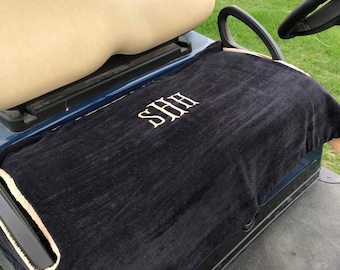 Monogrammed  Terry Cloth Golf Cart Seat Cover