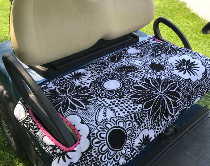 Flower Power Terry Golf Cart Seat Cover Etsy