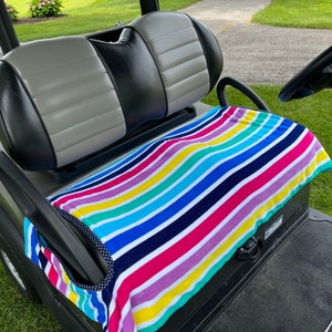 Vivid Stripes Terry Cloth Golf Cart Seat Cover