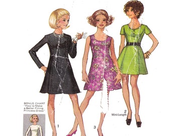 Simplicity 8887, 70s, Aline, Day Dress Sewing Pattern, Short Sleeve, Fit Flare, Above Knee Length, Sundress, Round Neckline, Women Size 14