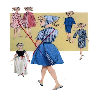 Butterick 6965, UNCUT, 11.5&quot; Fashion Doll Clothing, Sewing Pattern, Doll Evening Gown, Wedding Dress, Cocktail Dress, 60s Style Fashion