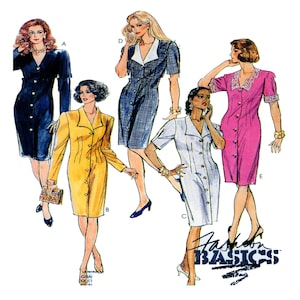 McCalls 5295, 90s Style, Hemdkleid, Schnittmuster, Knopfleiste, Snap Front, Tageskleid, Größe 14-16-18 UNCUT Damenschnittmuster