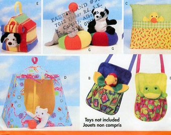 Butterick 5507, Toy Organizer, Small Toy Accessories, Bean Bag Toy House, Toy Tent, Toy House, Toy Tote, UNCUT, Craft Sewing Pattern