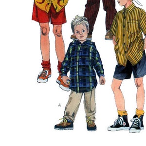 McCalls 7193, Size 2, Toddler, Sporty Clothing, Loose Fit, Button Vest, Cargo Pants, Shorts, Tunic Top, Hooded Shirt, Boy Sewing Pattern