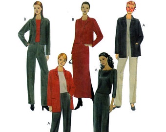 McCalls 2432, Women Plus Size Fashion, Button Front Jacket, Easy Blouse, Maxi Skirt, Pencil Skirt, Pant, Size 16-18-20, UNCUT Sewing Pattern