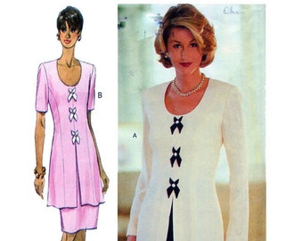 Butterick 3878, Women Suit Dress, Sewing Pattern, Size 6-8-10, Two Piece Dress, Fit Flare, Princess Seam Top, Pencil Skirt, UNCUT