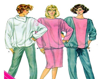 Maternity Fashion, Tunic Top, Pants, Pencil Skirt, Sewing Pattern, Butterick 3546, Cowl Collar, Long Sleeve Shirt, Panel Waist, Size 8-10-12