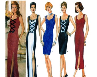 Butterick 4259, Women Evening Gown, Cocktail Dress, Sewing Pattern, Sweetheart, Laced Bodice, Form Fit, Pencil Skirt, Size 12 14 16, UNCUT
