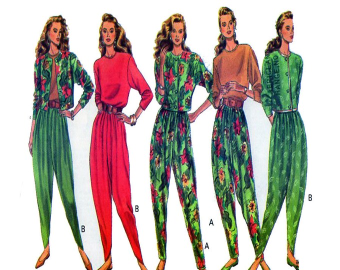 Parachute Pant Suit Sewing Pattern Butterick 5179 Box Cut Etsy Canada