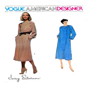VOGUE 2073, JERRY SILVERMAN, Size 10, 70s Vintage, Women Dress, Sewing Pattern, Loose Fit, Shaped Neckline, Raglan Sleeve, Casual Style