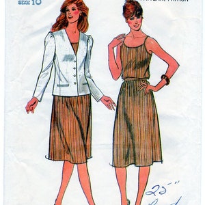 Butterick 3635, Rena Rowan, Jones New York, Designer Sewing Pattern, Button Jacket / Blazer, Aline Skirt, Camisole Top, Size 10, 80s Vintage image 6