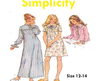 Patrón de costura Simplicity 5083 para camisón de mujer, talla 12-14, busto 92-97 cm (36-38 pulgadas), estilo vintage.