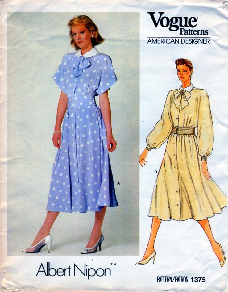 Vogue 1375 Albert Nipon American Designer Women Dress - Etsy Canada