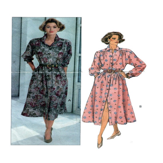 Butterick 6264 Shirtwaist Dress Women Sewing Pattern Button