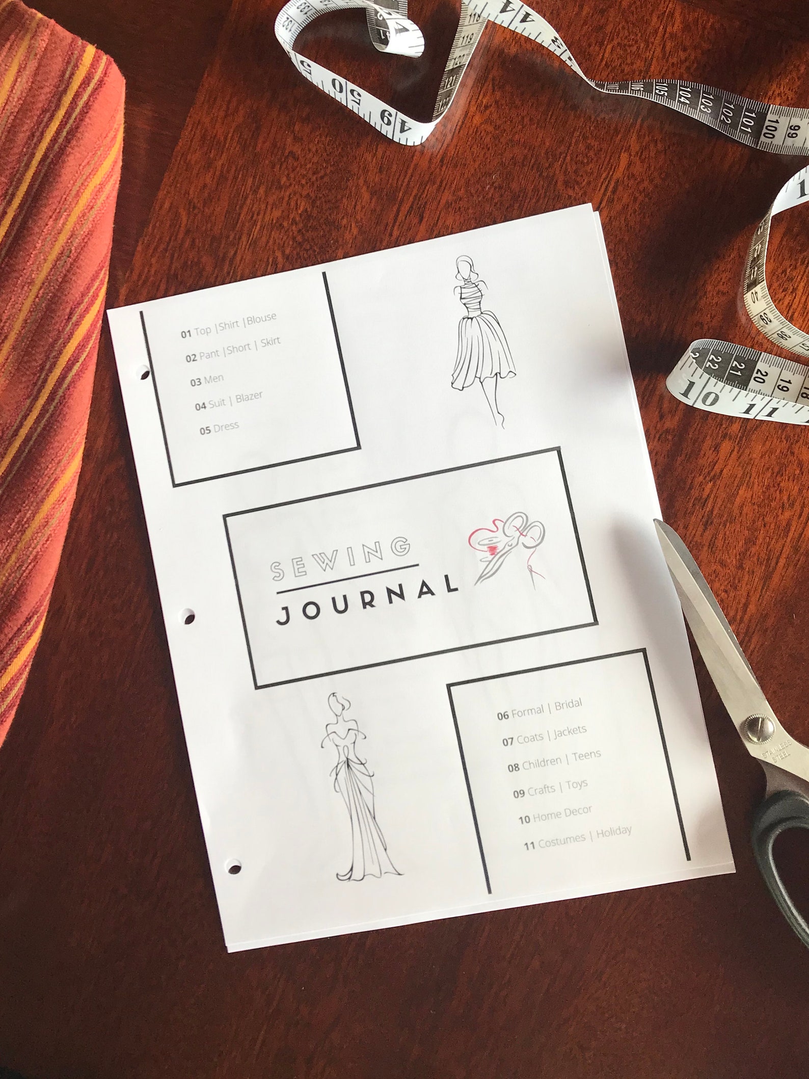 Sewing Journal Sewing Project Planner PDF Download Sewing Etsy Canada