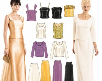 McCall's 3436 Misses Evening Top Skirt Original Paper Sewing Pattern Stole Size 6-10 Bust 78-83 cm 30.5-32.7 in