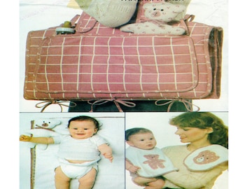 Vogue 8289, Baby Diaper Bag Pattern, Baby Bib Sewing Pattern, Baby Bib, Sewing Pattern, Sleeved Bib, UNCUT