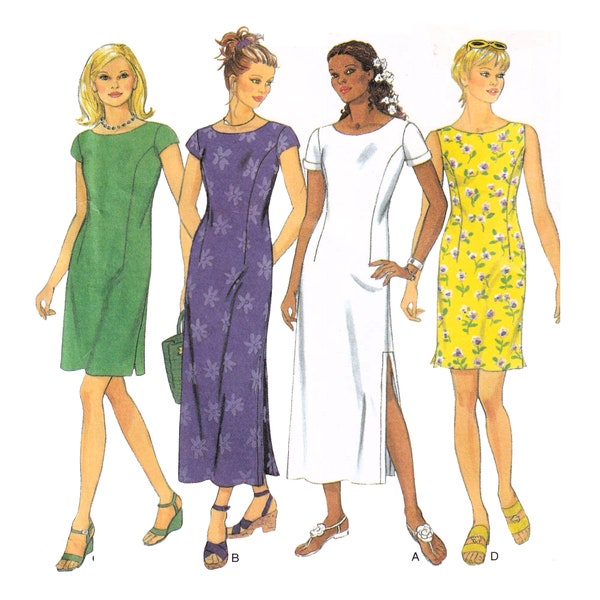 Shift Dress, Sleeveless Sundress, Women Sewing Pattern, New Look 6726, Round neckline, career or casual, spring or summer Size 8 to 18 UNCUT