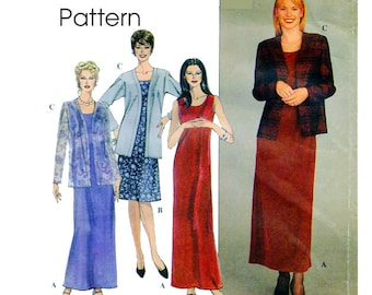 Women, Dress Set, Sewing Pattern, Simplicity 8937, Sleeveless Shift Dress, Sundress, Cardigan, Loose Fit Jacket, Size 16, Easy Sew Pattern