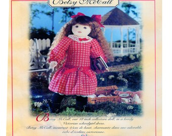 BESTY McCALL, Victorian Doll 18" (46cm), Sewing Pattern, American Girl Size Doll, McCalls 644, McCalls 7933, Victorian School Dress, UNCUT