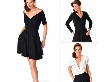 Vogue 2092 Dames Bodysuit Top Shorts Origineel Papieren Naaipatroon Donna Karan Maat 8 Borst 80 cm 31,5 inch ONGEKNIPT