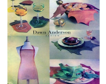 Vogue 7160, Dawn Anderson, Autumn, Fall Harvest, Thanksgiving, Seasonal Home Decor, Apron, Table Linen / Runner, Tree Leaf, Acorn, UNCUT
