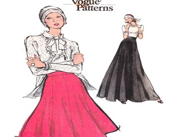 Patrón de costura para falda Vogue 8517 para mujer, corte A, midi/maxi, talla 28, cintura 71 cm (28 pulgadas), talla 6-8 (vintage).