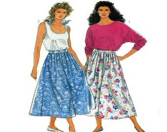 Simplicity 7150, Women, Full Skirt, Pleated Skirt, Pull Over Top, Loose Fit Top, Long Sleeve, Tunic Top, Sleeveless Top, Size 8 to 20, UNCUT