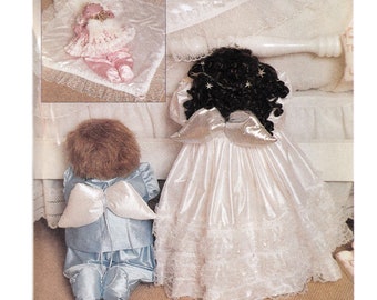 McCalls 2445 Faye Wine, Baby Nursery Decor, Bautismo Decor, Angel Grande, Varios Tamaños, Rag Doll, Display Doll Craft Sewing Pattern, UnCUT
