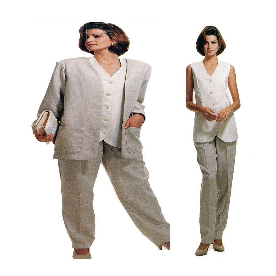 Women Pant Suit Sewing Pattern Mccalls 6972 Long Jacket Etsy Canada