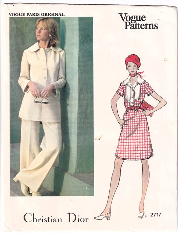 Vogue 2717, CHRISTIAN DIOR, 70s Vintage, Pant Suit, Women