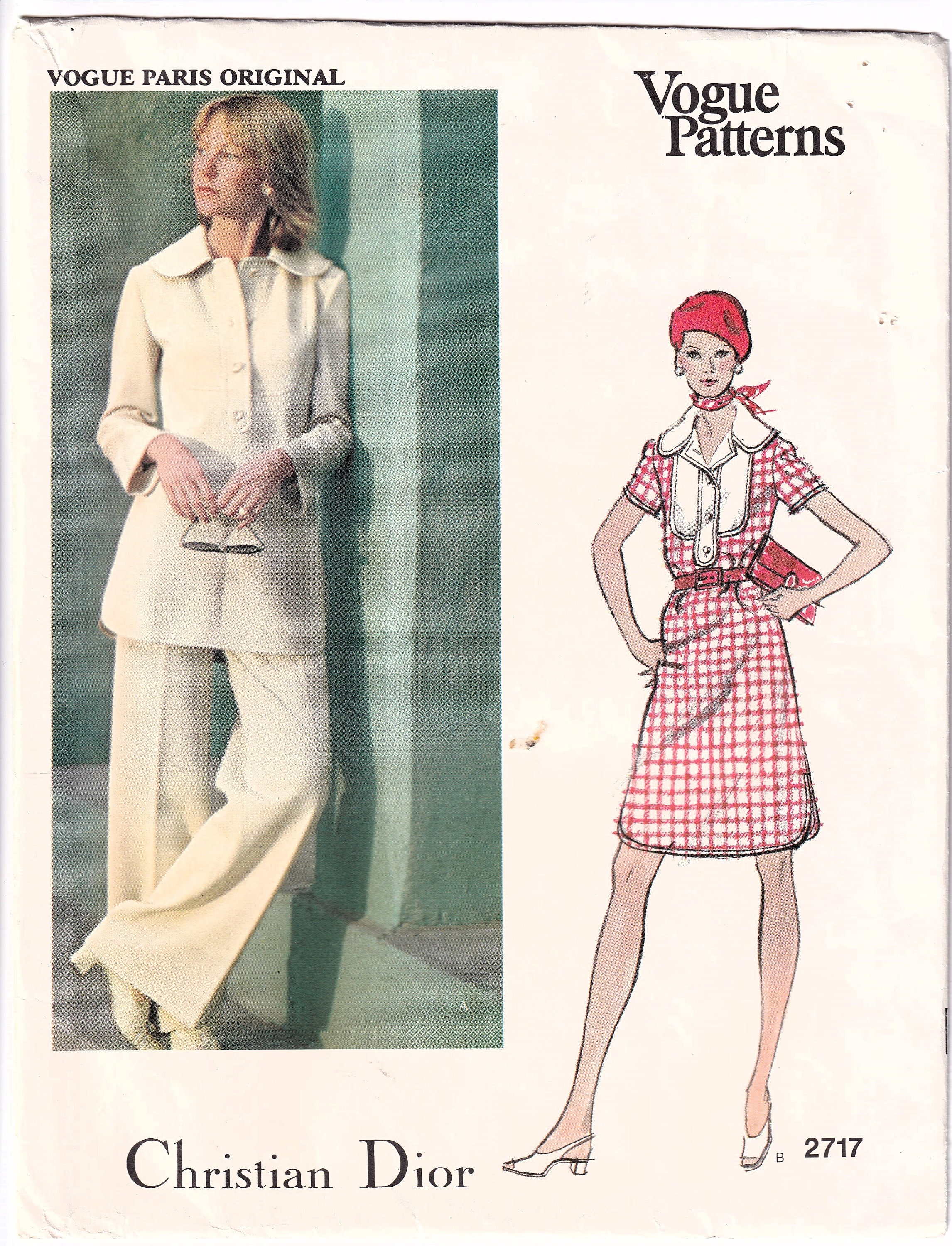Vogue 2717, CHRISTIAN DIOR, 70s Vintage, Pant Suit, Women